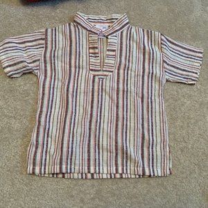 Giras Ecru Cotton Blend Gauze Shirt